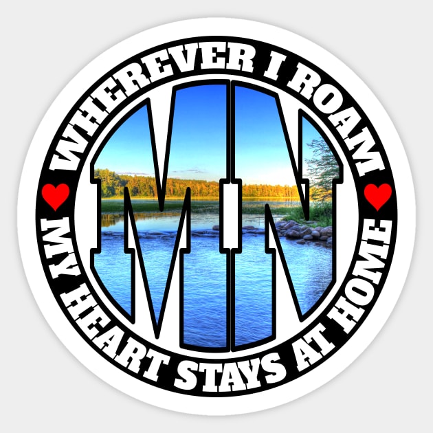 Heart Stays Home - Minnesota Sticker by DonDota